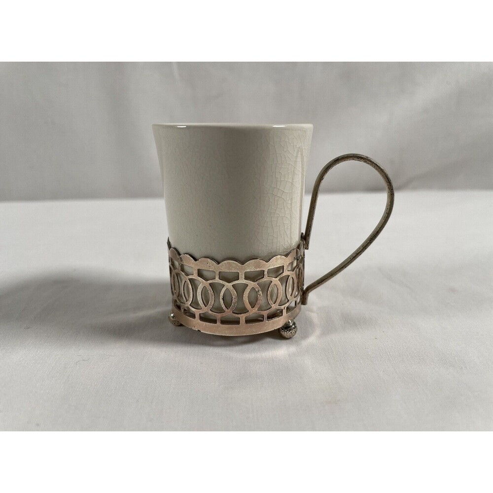Vintage Enoch Wedgewood England Demitasse Espresso Cups w/Holders